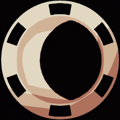 a circle with a black border and a black circle in the middle