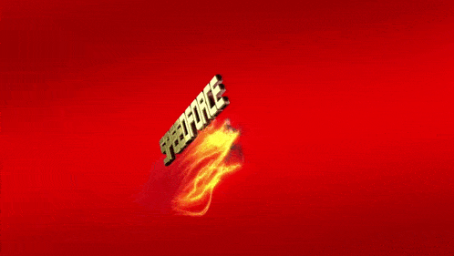 a red background with the words speedforce in white letters