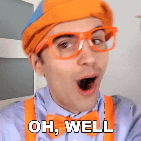 a man with glasses and a bow tie says " oh well "