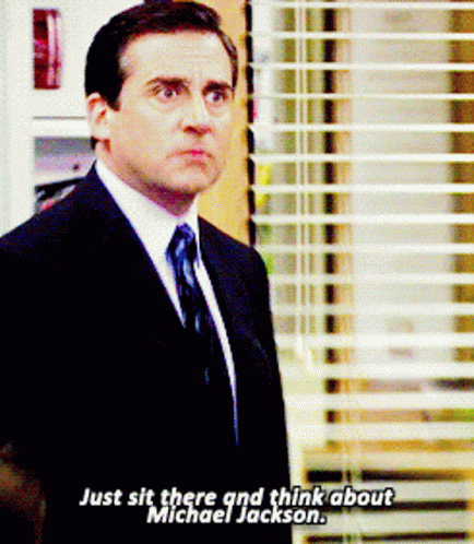 The Office Michael Scott GIF - The Office Michael Scott Just Sit There And Think About Michael Jackson GIFs
