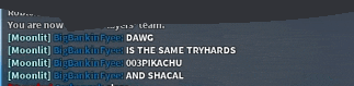 a screenshot of a chat with the words you are now