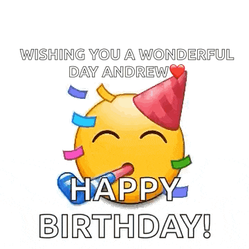 a birthday card with a bunch of smiley faces wearing party hats and blowing whistles .