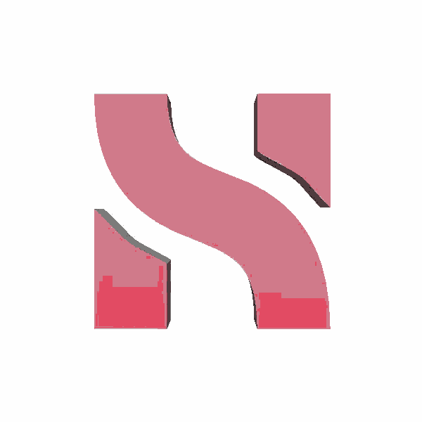 a red and black logo with the letter s on a white background