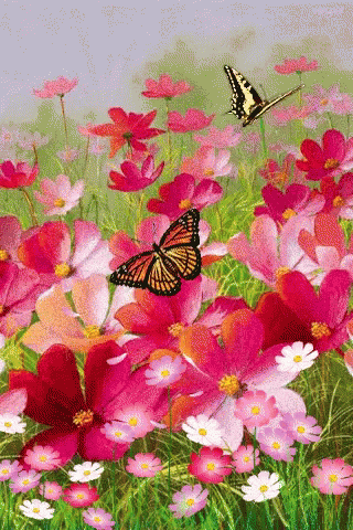 Butterfly Flowers GIF - Butterfly Flowers Pink GIFs