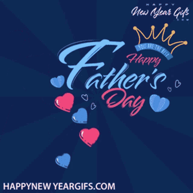 a happy father 's day greeting card with a little girl riding on his shoulders