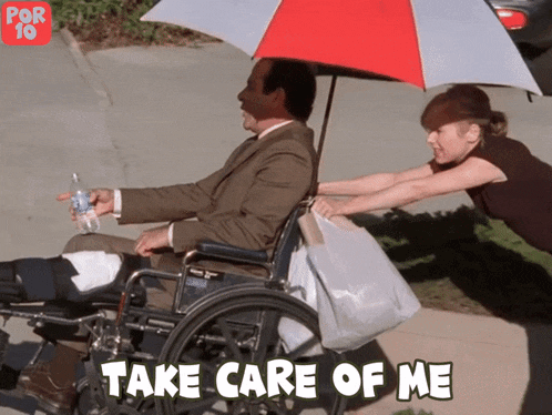 Take Care Of Me Wheelchair GIF - Take Care Of Me Wheelchair Monk GIFs