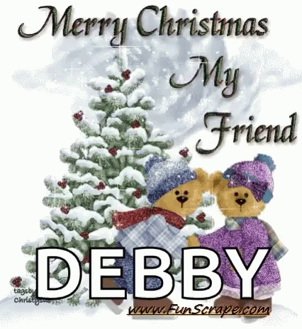 Merry Christmas My Friend Debby Christmas Lights GIF - Merry Christmas My Friend Debby Christmas Lights Happy Xmas GIFs