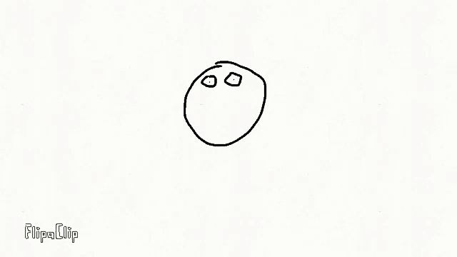 a black and white drawing of a person 's face and an ice cream cone with ice cream in it .