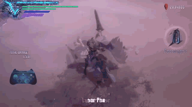 a screenshot of a video game that says total damage at the top
