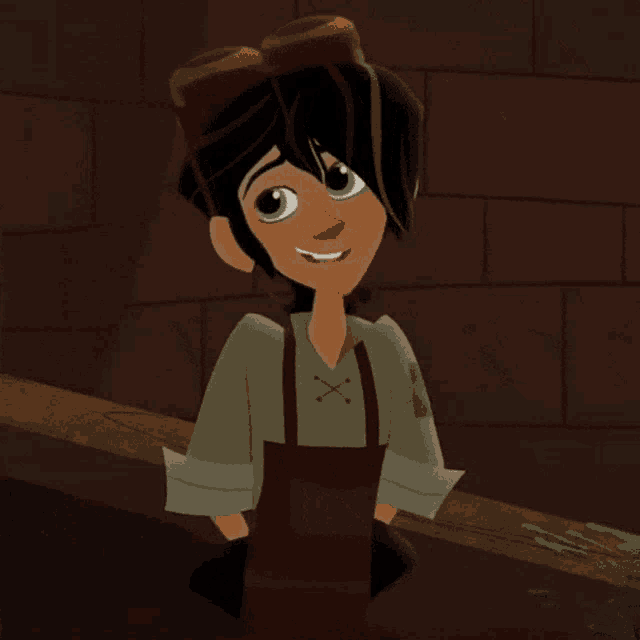 a cartoon character with goggles on his head
