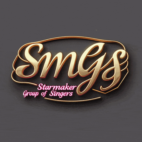 a logo for smgs starmaker group of singers is surrounded by yellow stars