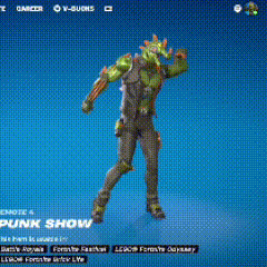 a screenshot of a video game character named punk show