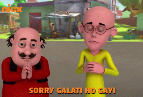 Sorry Galti Ho Gayi Sorry Mistake GIF - Sorry Galti Ho Gayi Sorry Mistake Patlu GIFs