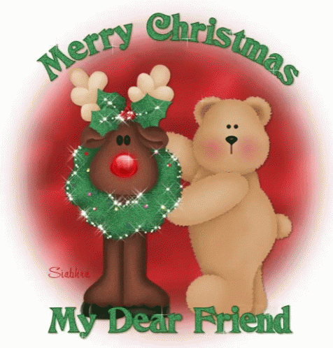 Merry Christmas Bear GIF - Merry Christmas Bear My Dear Friend GIFs
