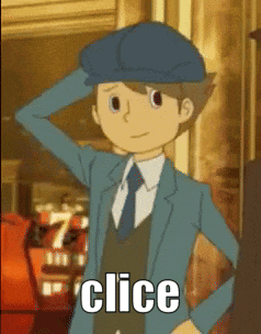 a man in a suit and tie is holding his hand to his forehead and the word clice is on the bottom of the image