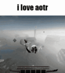 a black and white photo of a video game with the words `` i love aotr '' on the bottom .