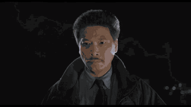 a man with smoke coming out of his nose