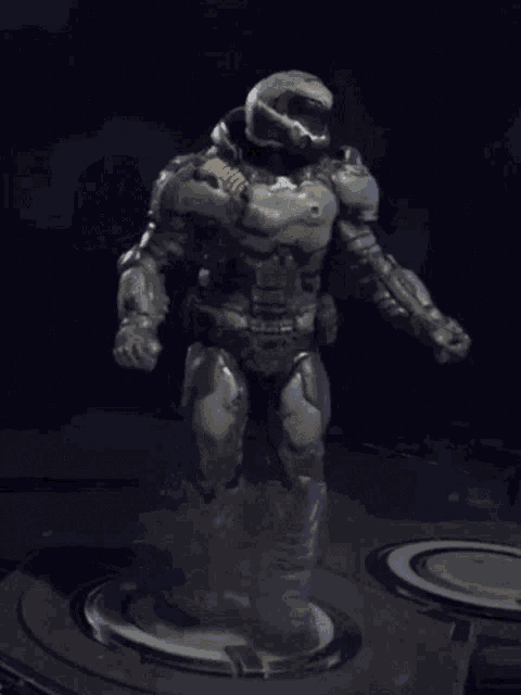 a video game character is standing on a platform with his arms outstretched .