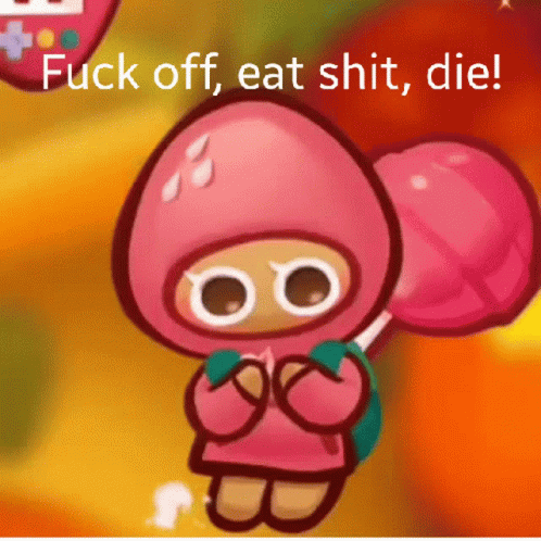 Cookie Run Strawberry Cookie GIF - Cookie Run Strawberry Cookie Fuck Off GIFs