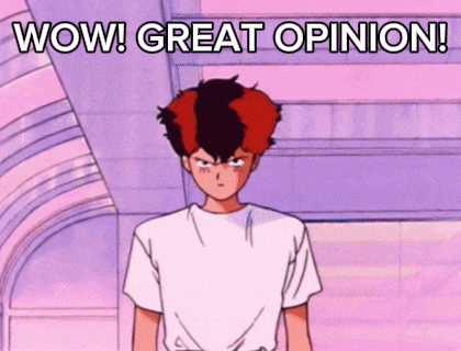 a boy with red hair is standing in front of a pink wall and says wow ! great opinion !