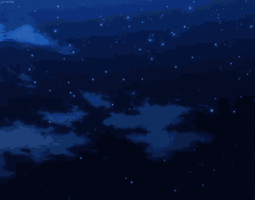 a night sky filled with stars and clouds