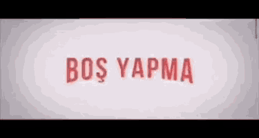 a shadow of a person is cast on a white background with the words bos yapma on it .