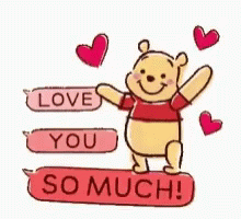 Love Winnie The Pooh GIF - Love Winnie The Pooh Love You So Much GIFs