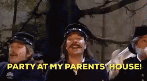 Rock On GIF - Party At My Parents House Jimmy Fallon Snl GIFs