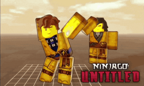 a poster for ninjago untitled shows a couple of characters
