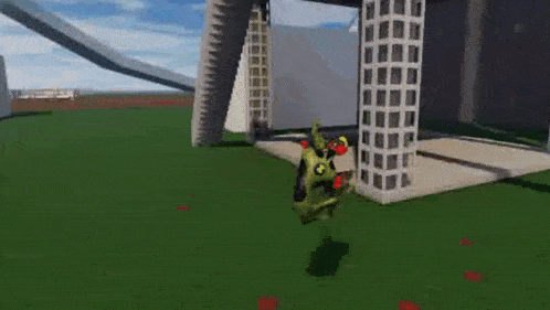 a cartoon character is jumping in the air in a video game while wearing a red hat .