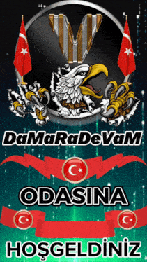 a poster that says damaradevam odasina hosgeldiniz on it