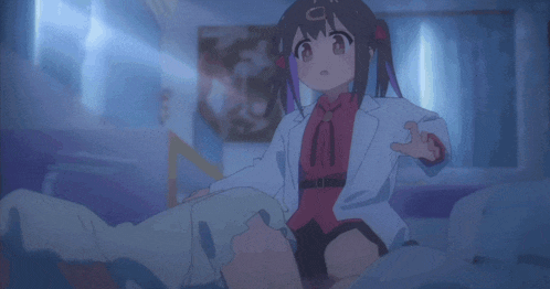 a girl in a white lab coat is holding a child