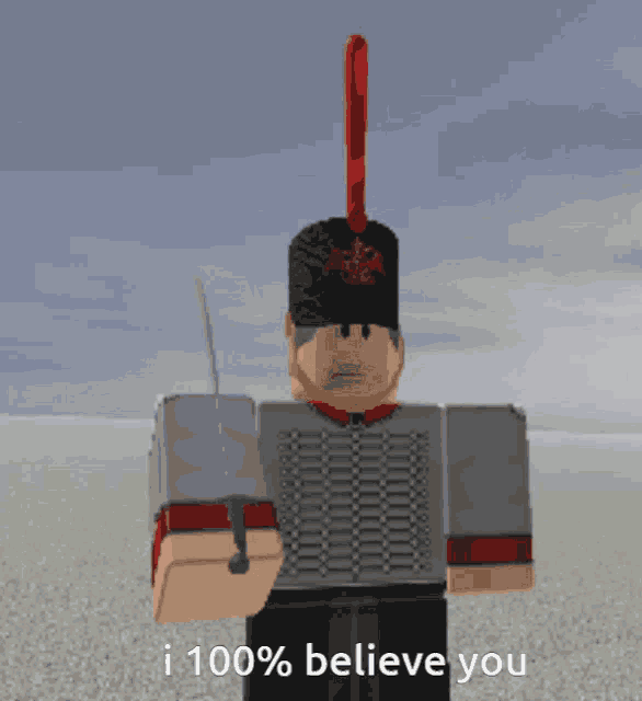 a cartoon character says i 100 % believe you in a video game