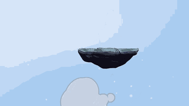 a silhouette of a black panther jumping over a rock