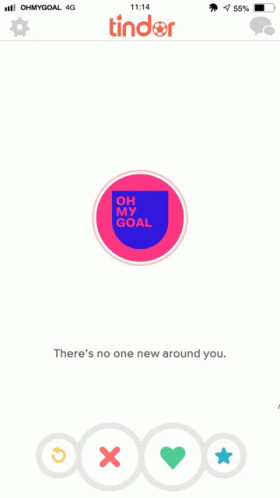 Tinder Oh My Goal GIF - Tinder Oh My Goal No One New Around You GIFs