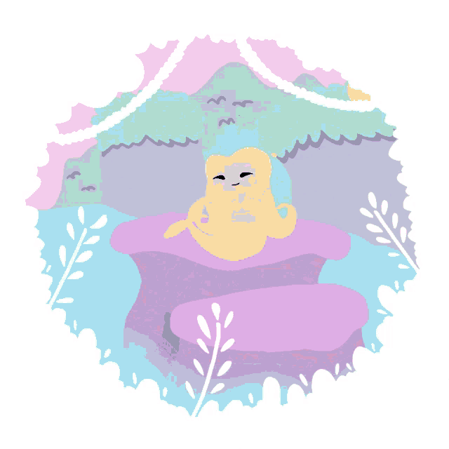 a drawing of a mermaid sitting on a rock