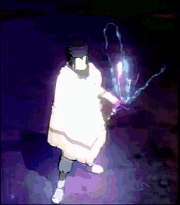a person in a white cape is holding a sword in a dark room