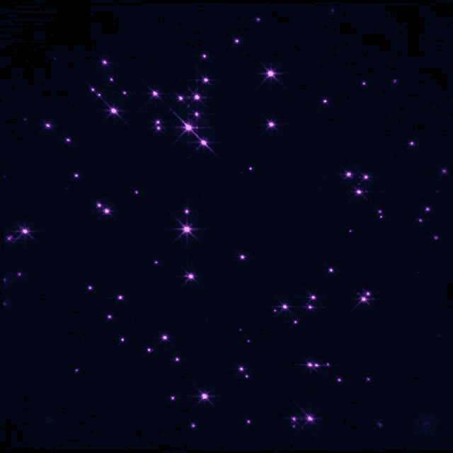 purple stars on a dark background with a black background