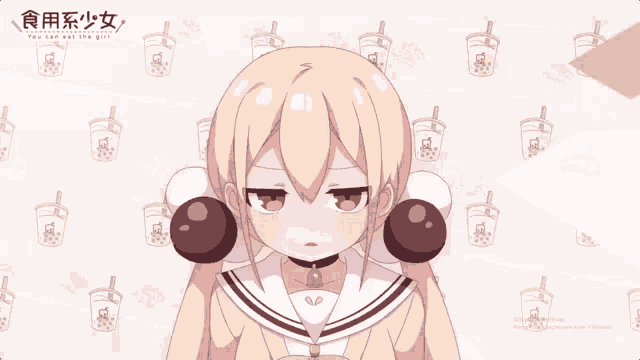 a cartoon of a girl with the words you can eat the girl on the bottom right