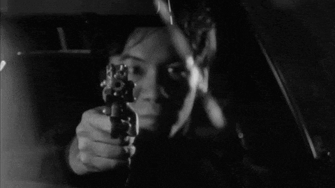 a person is holding a silver revolver that is made in the usa