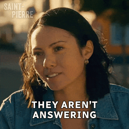 a woman says they aren 't answering in front of a saint-pierre logo