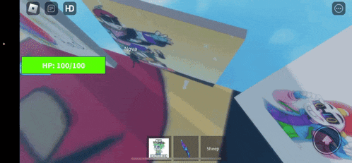 a screenshot of a video game with a green button that says " hp 100/100 "