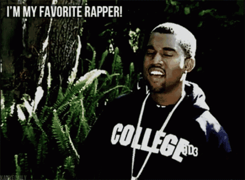 a man wearing a black hoodie that says college b.c.