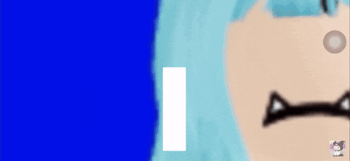 a close up of a person 's face with a blue background