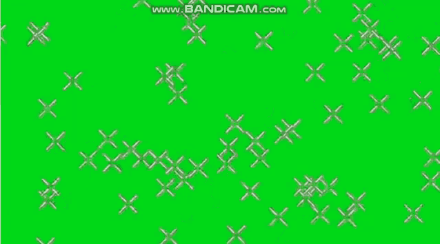 a green screen with a pattern of x 's on it