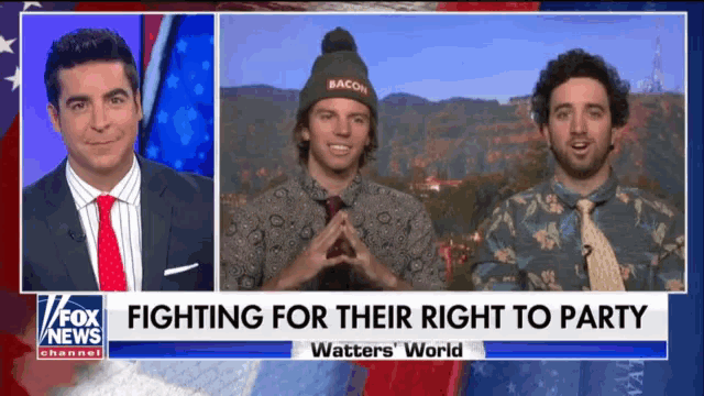two men on a fox news channel talking about the right to party