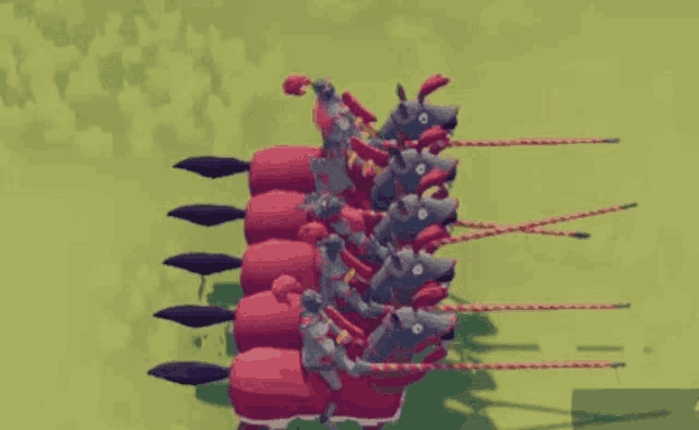 a group of horses are lined up in a row in a game .