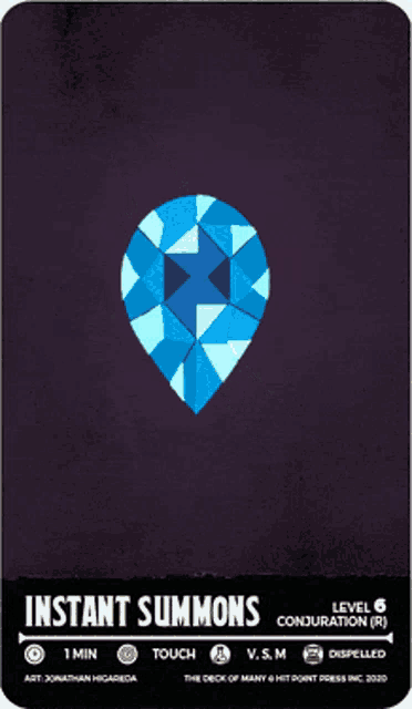 a card that says instant summons level 6 conjuration r