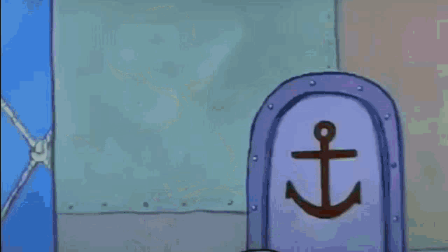squidward from spongebob squarepants is wearing pink pom poms and cheering .