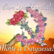 a greeting card with flowers and the words bom dia familia morte a burgesia